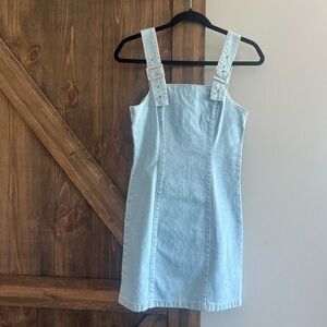 Topshop Light Blue Denim Mini Dress
